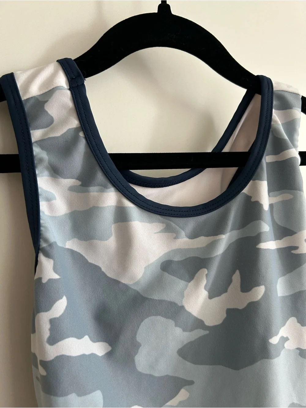 Destira Blue Camo Sleeveless Dance or Gymnastics Leotard - Size CM